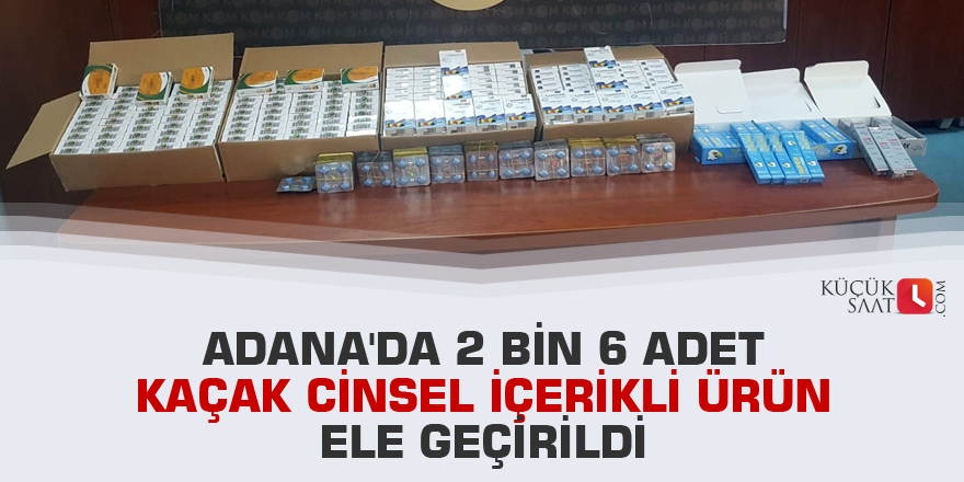 Adana'da 2 bin 6 adet kaçak cinsel içerikli ürün ele geçirildi