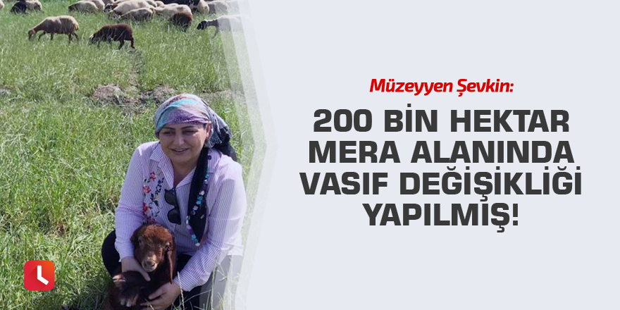 "200 bin hektar mera alanında vasıf değişikliği yapılmış!"