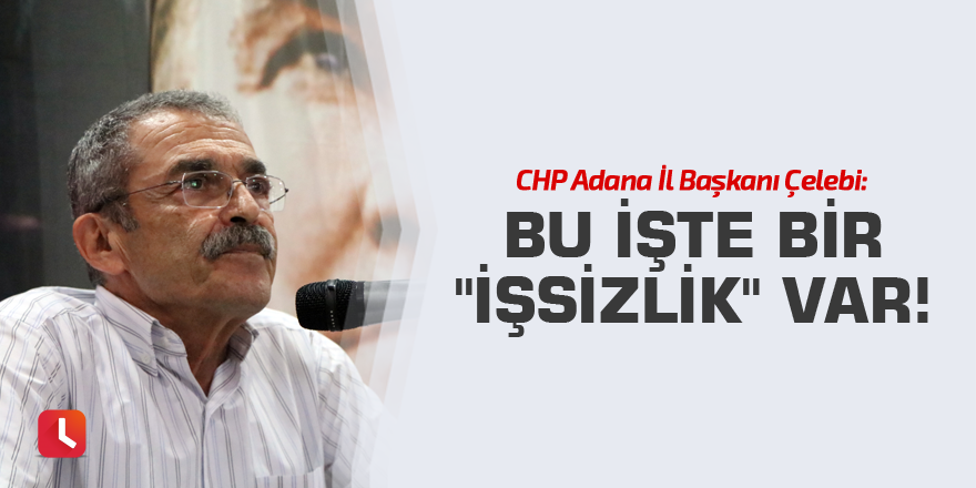 Çelebi: Bu işte bir "işsizlik" var!