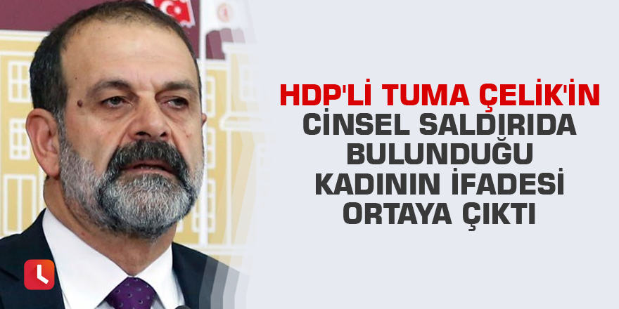 HDP'li Tuma Çelik'in cinsel saldırıda bulunduğu kadının ifadesi ortaya çıktı