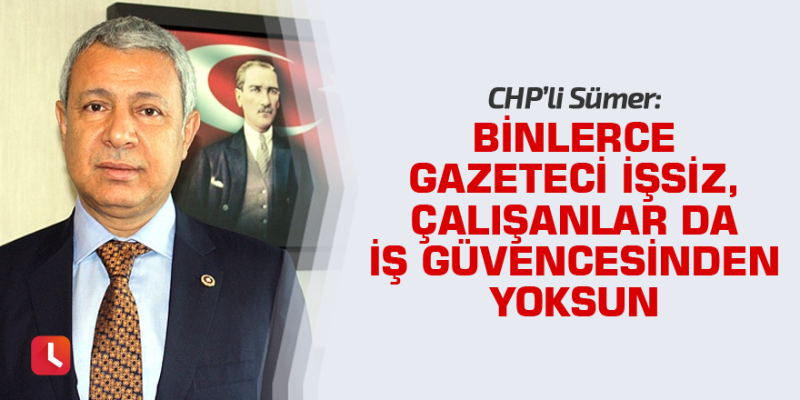 "Binlerce gazeteci işsiz, çalışanlar da iş güvencesinden yoksun"