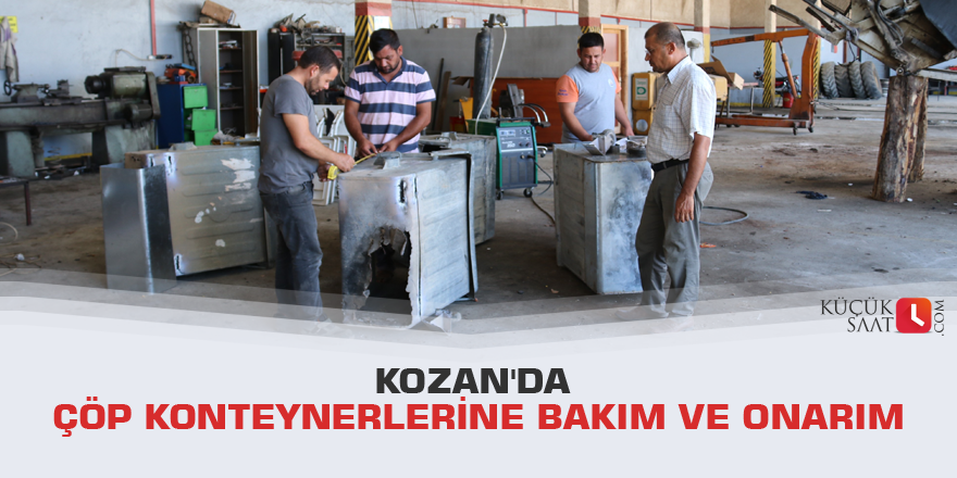 Kozan'da çöp konteynerlerine bakım ve onarım