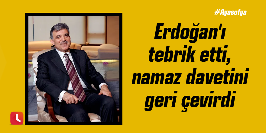 Erdoğan'ı tebrik etti, namaz davetini geri çevirdi