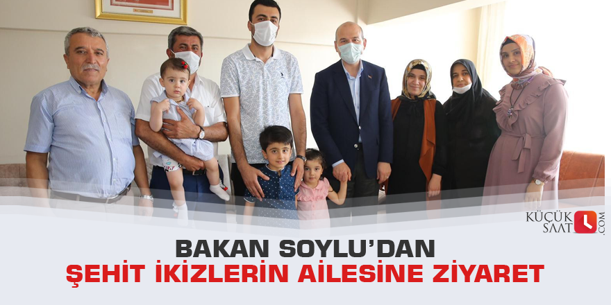 Bakan Soylu’dan şehit ikizlerin ailesine ziyaret