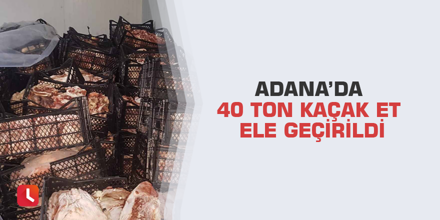 Adana’da 40 ton kaçak et ele geçirildi