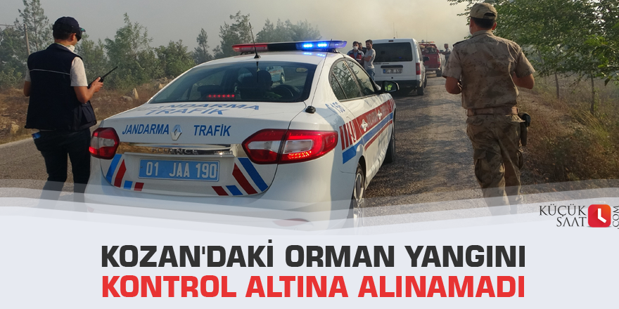 Kozan'daki orman yangını kontrol altına alınamadı