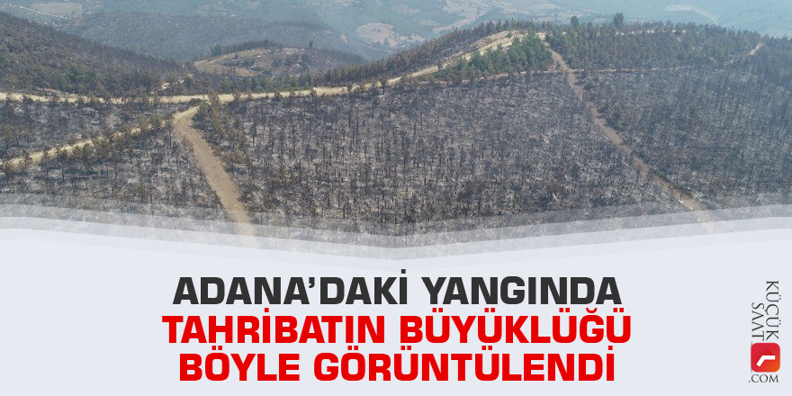 Adana’daki yangında tahribatın büyüklüğü böyle görüntülendi