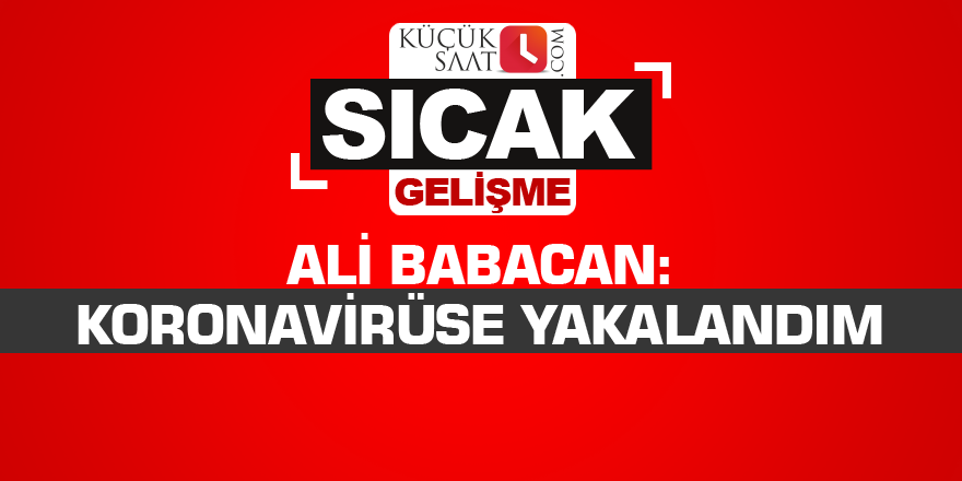 Ali Babacan: Koronavirüse yakalandım