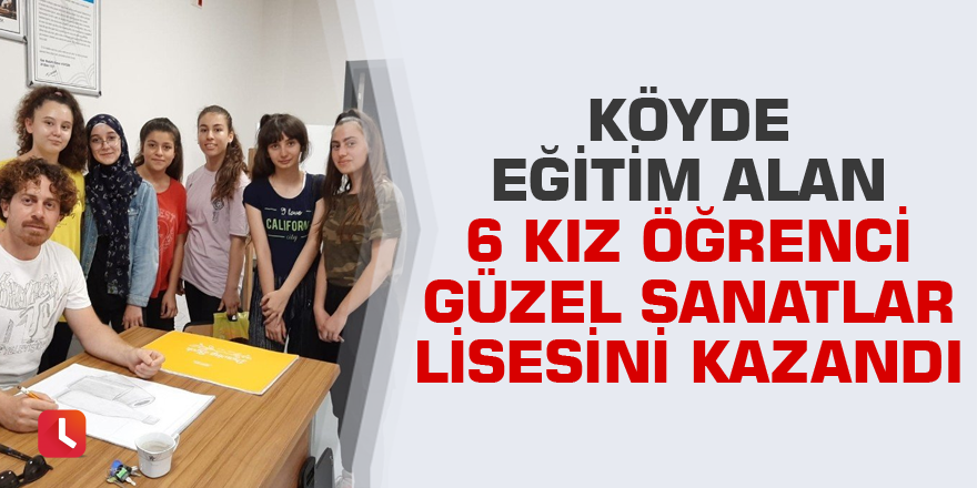 Köyde eğitim alan 6 kız öğrenci güzel sanatlar lisesini kazandı