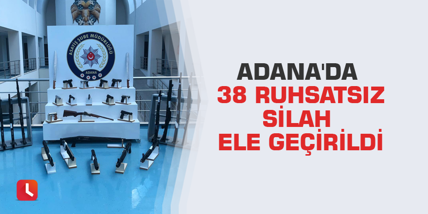 Adana'da 38 ruhsatsız silah ele geçirildi