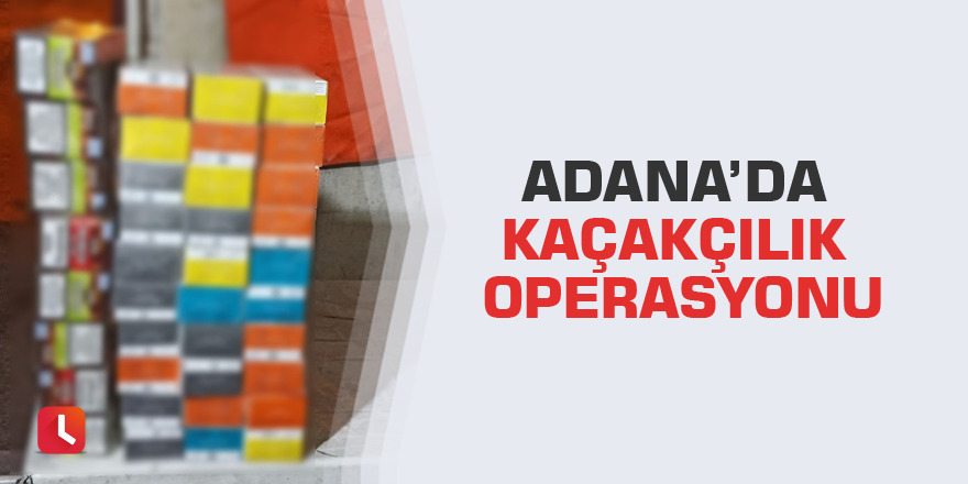 Adana’da kaçakçılık operasyonu