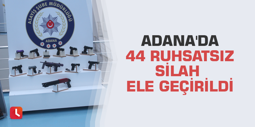 Adana'da 44 ruhsatsız silah ele geçirildi