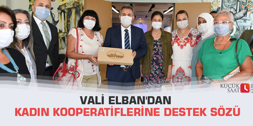 Vali Elban'dan kadın kooperatiflerine destek sözü