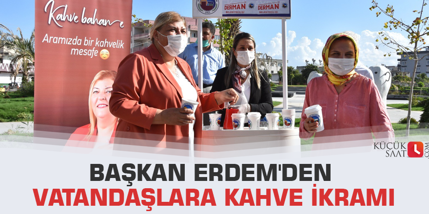 Başkan Erdem'den vatandaşlara kahve ikramı