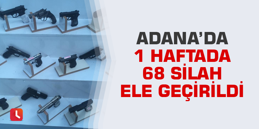 Adana’da 1 haftada 68 silah ele geçirildi