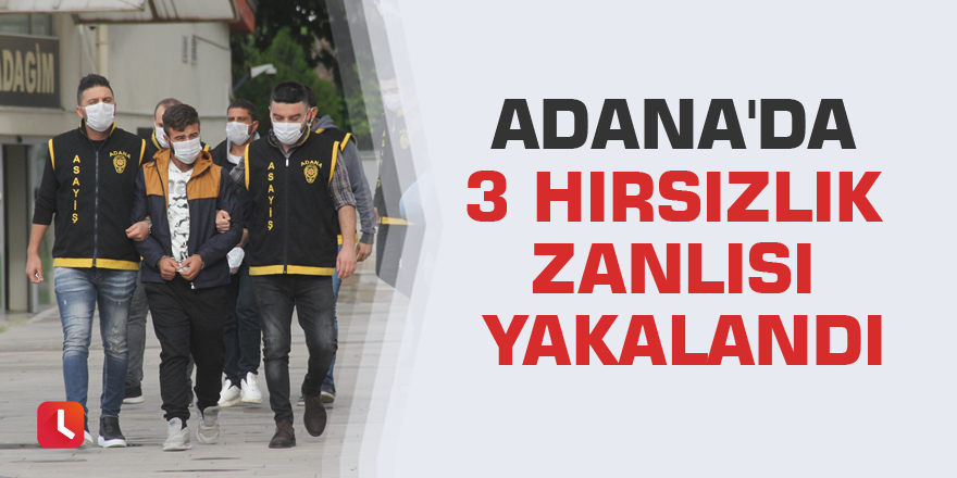 Adana'da 3 hırsızlık zanlısı yakalandı