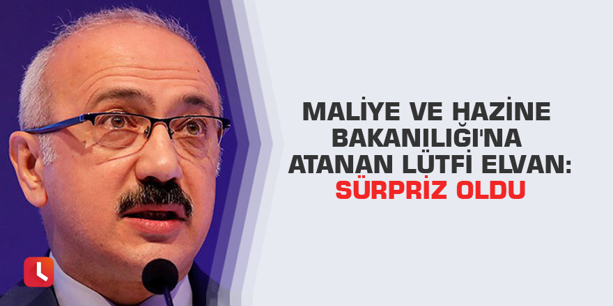 Maliye ve Hazine Bakanılığı'na atanan Lütfi Elvan: Sürpriz oldu