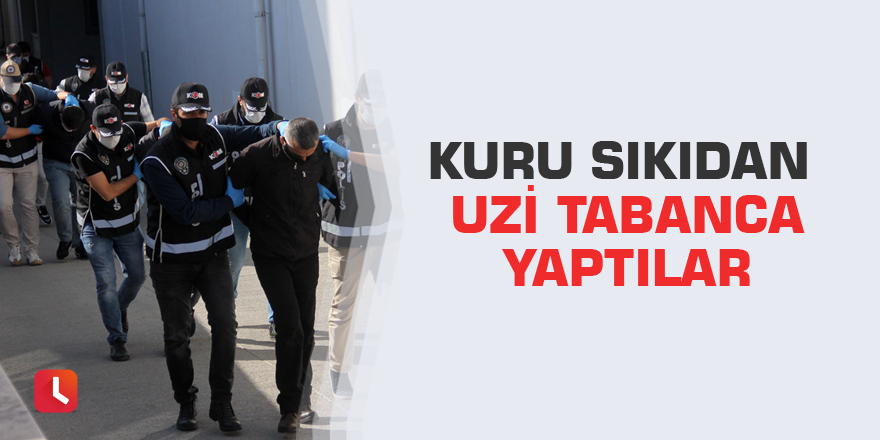 Kuru sıkıdan Uzi tabanca yaptılar