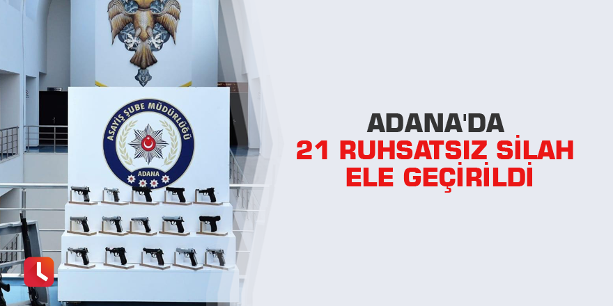 Adana'da 21 ruhsatsız silah ele geçirildi