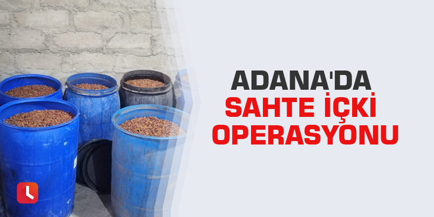 Adana'da sahte içki operasyonu