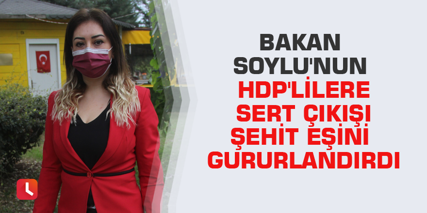 Bakan Soylu'nun HDP'lilere sert çıkışı şehit eşini gururlandırdı