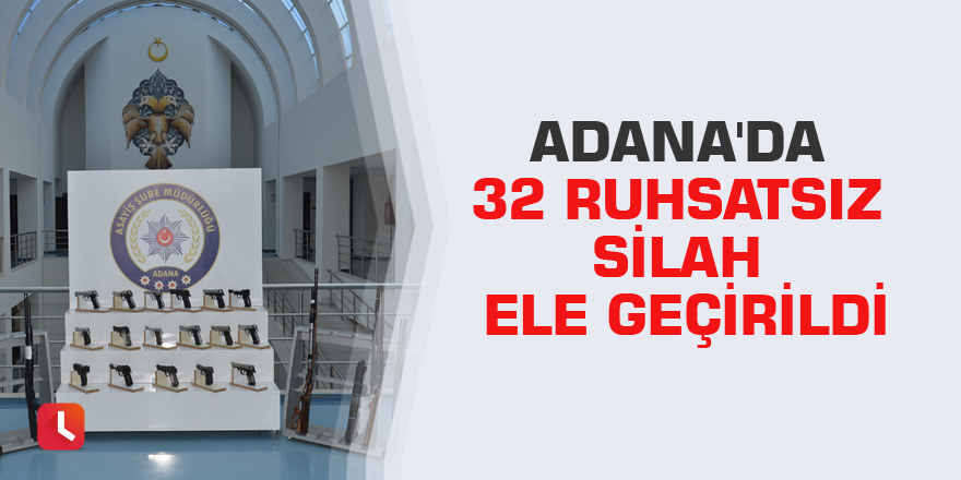 Adana'da 32 ruhsatsız silah ele geçirildi