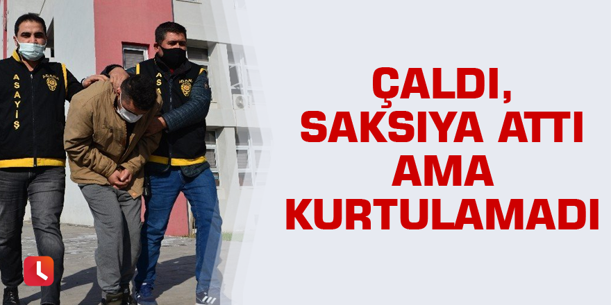 Çaldı, saksıya attı ama kurtulamadı