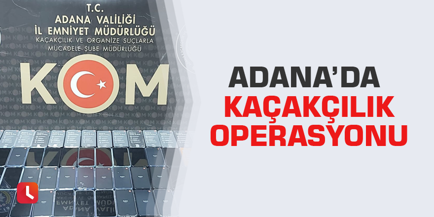 Adana’da kaçakçılık operasyonu