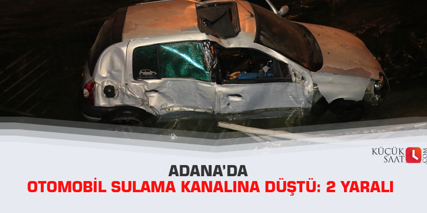 Adana’da otomobil sulama kanalına düştü: 2 yaralı