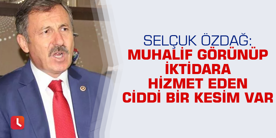 Özdağ: Muhalif görünüp iktidara hizmet eden ciddi bir kesim var