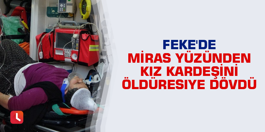 Feke'de miras yüzünden kız kardeşini öldüresiye dövdü