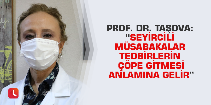 Prof. Dr. Taşova: “Seyircili müsabakalar tedbirlerin çöpe gitmesi anlamına gelir”