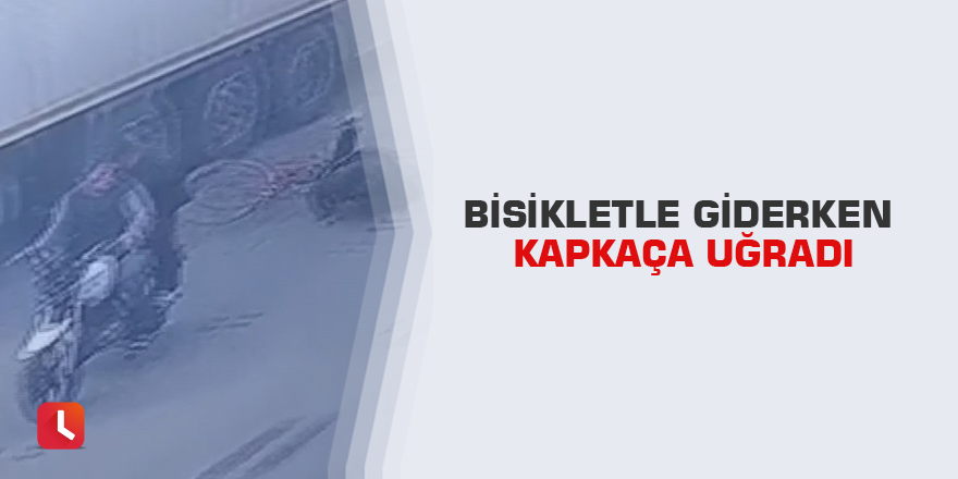 Bisikletle giderken kapkaça uğradı