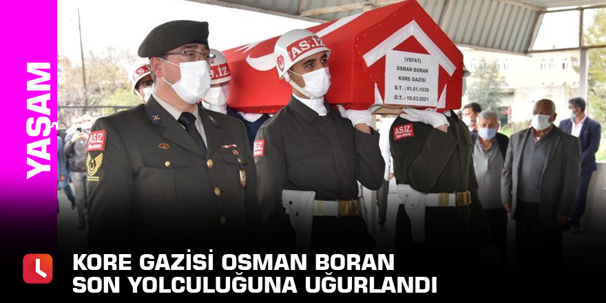 Kore Gazisi Osman Boran son yolculuğuna uğurlandı