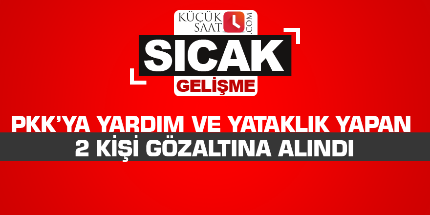 PKK’ya yardım ve yataklık yapan 2 kişi gözaltına alındı