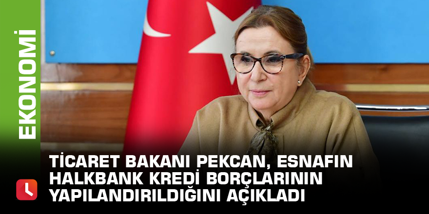 Ticaret Bakanı Pekcan, esnafın Halkbank kredi borçlarının yapılandırıldığını açıkladı