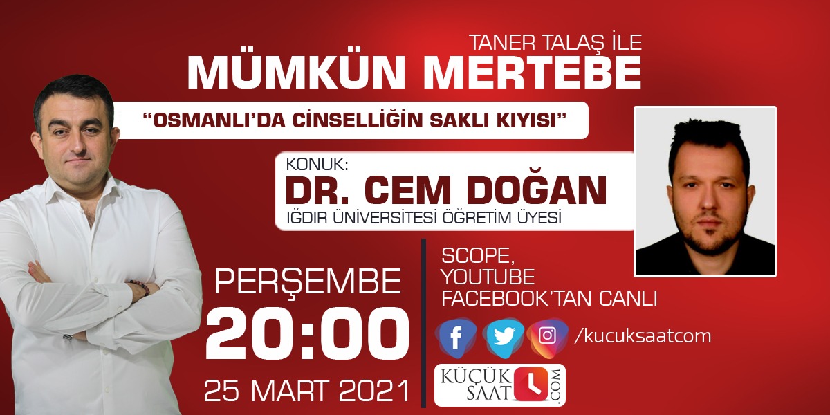 Taner Talaş ve Dr. Cem Doğan "Osmanlı'da Cinselliğin Saklı Kıyısı"nı konuşacak