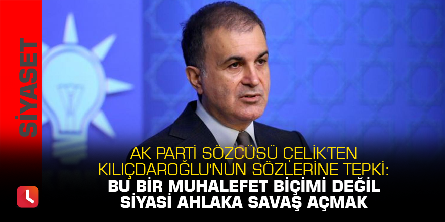 "Bu bir muhalefet biçimi değil siyasi ahlaka savaş açmak"