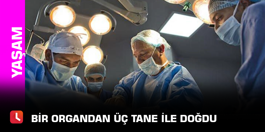 Bir organdan üç tane ile doğdu