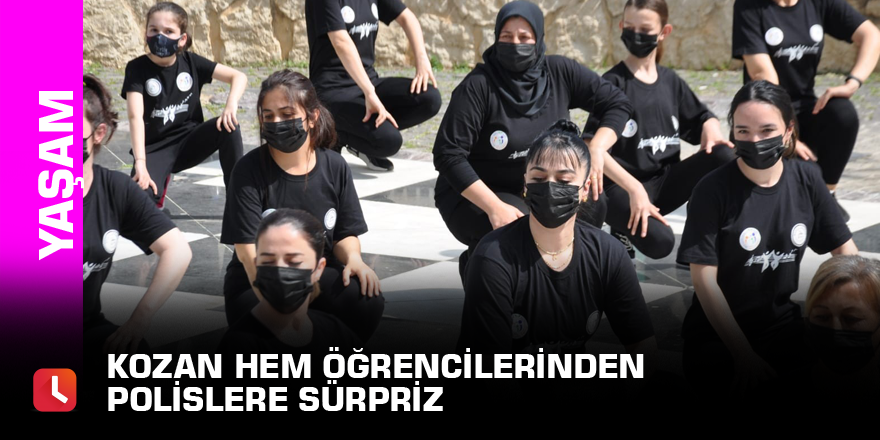 Kozan HEM öğrencilerinden polislere sürpriz