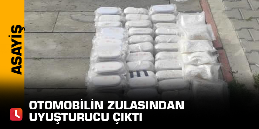 Otomobilin zulasından uyuşturucu çıktı