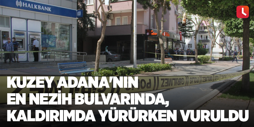 Kuzey Adana'nın en nezih bulvarında, kaldırımda yürürken vuruldu