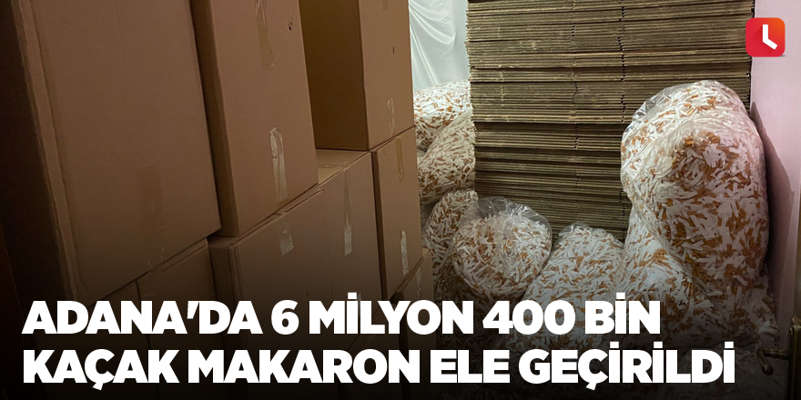 Adana'da 6 milyon 400 bin kaçak makaron ele geçirildi