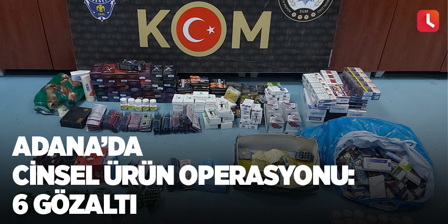 Adana'da cinsel ürün operasyonu: 6 gözaltı