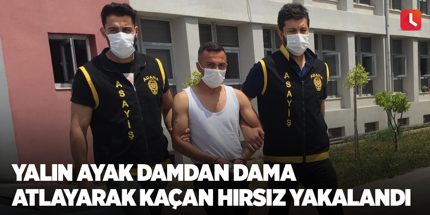 Yalın ayak damdan dama atlayarak kaçan hırsız yakalandı