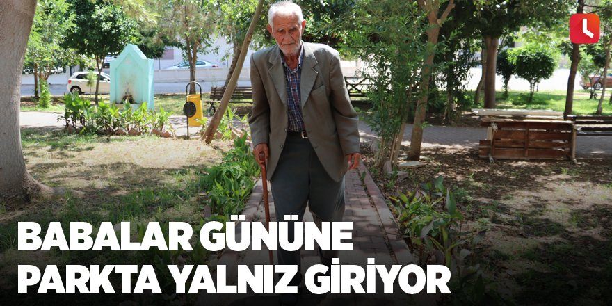 Babalar Gününe parkta yalnız giriyor