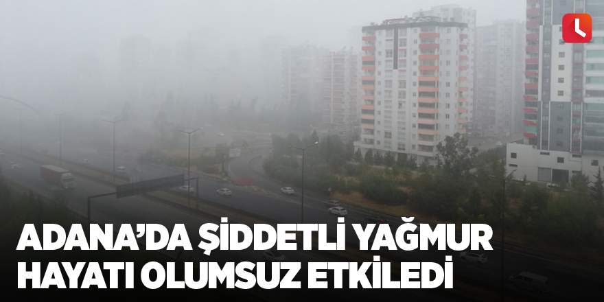 Adana’da şiddetli yağmur hayatı olumsuz etkiledi