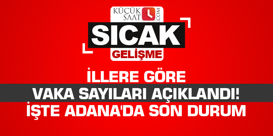 İllere göre vaka sayıları açıklandı! İşte Adana'da son durum