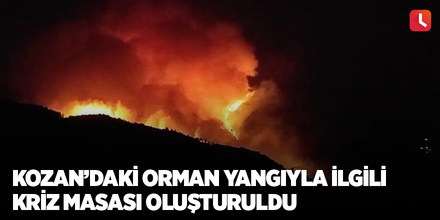 Kozan’daki orman yangıyla ilgili kriz masası oluşturuldu