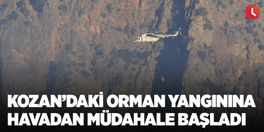 Kozan’daki orman yangınına havadan müdahale başladı